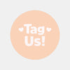 Tag Us Stickers | Peach Social Media Packaging Stickers for Small Businesses