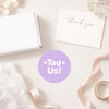 Tag Us Stickers | Social Media Packaging Stickers for Small Businesses Purple - Sticksy Prints Australia