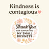 Thank You for Supporting My Small Business Stickers Delicate Floral - Sticksy Prints Australia
