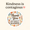 Thank You for Supporting My Small Business Stickers Floral Boho