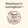 Thank You for Supporting My Small Business Stickers Floral Boho - Sticksy Prints Australia