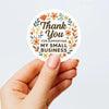 Thank You for Supporting My Small Business Stickers Floral Boho - Sticksy Prints Australia