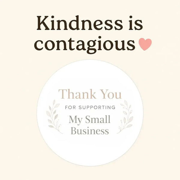 Thank You for Supporting My Small Business Stickers | Neutral Packaging Labels | Small Business Stickers Australia - Sticksy Prints Australia