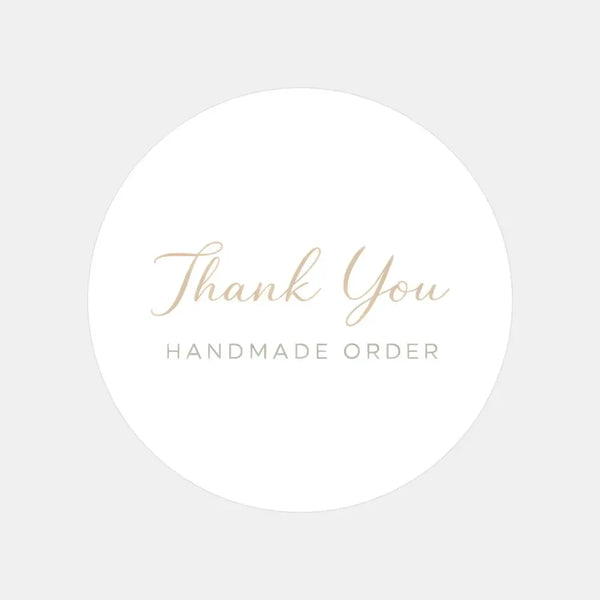 Thank You Handmade Order Stickers | Neutral Small Business Packaging Labels | Handmade Thank You Stickers Australia - Sticksy Prints Australia