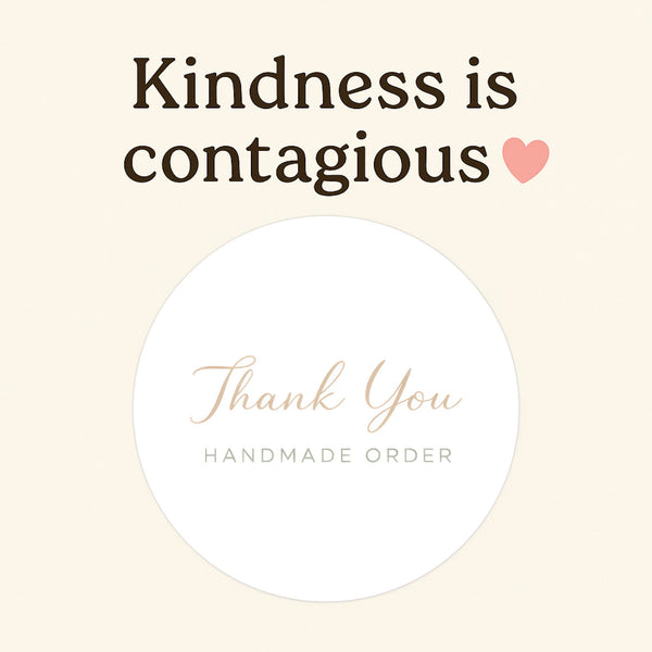 Thank You Handmade Order Stickers | Neutral Small Business Packaging Labels | Handmade Thank You Stickers Australia