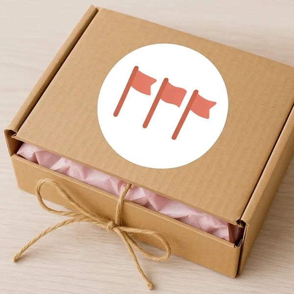 Three Red Flags Sticker | Funny Dating Sticker for Journals, Planners & Modern Dating Humour - Sticksy Prints Australia