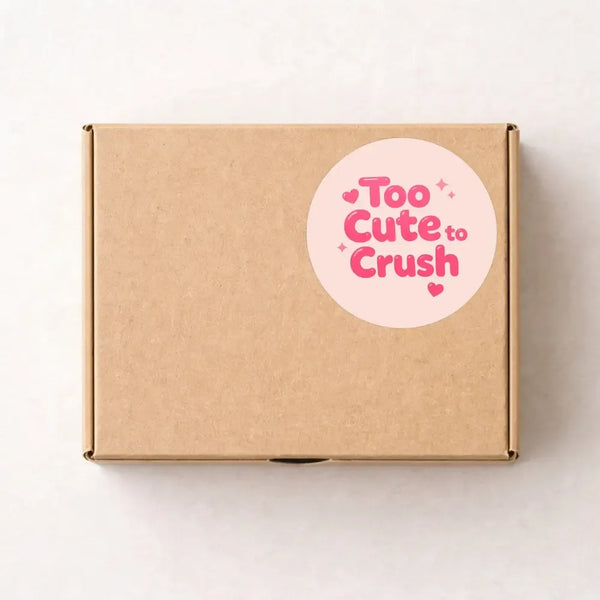 Too Cute to Crush Stickers | Pink Do Not Crush Parcel Labels for Small Businesses - Sticksy Prints Australia