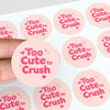 Too Cute to Crush Stickers | Pink Do Not Crush Parcel Labels for Small Businesses