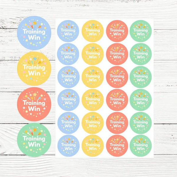 Training Win Pet Training Reward Stickers | Positive Reinforcement Stickers for Dogs & Puppies - Sticksy Prints Australia