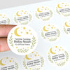 Twinkle Twinkle Baby Shower Stickers – Personalised Moon & Stars Favour Labels