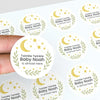 Twinkle Twinkle Baby Shower Stickers – Personalised Moon & Stars Favour Labels - Sticksy Prints Australia