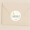 Twinkle Twinkle Baby Shower Stickers – Personalised Moon & Stars Favour Labels - Sticksy Prints Australia