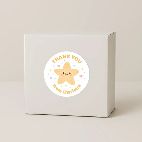 Under the Sea Thank You Stickers – Starfish, Crab, Jellyfish & Whale | Personalised Party Favour Labels - Sticksy Prints Australia