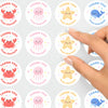 Under the Sea Thank You Stickers – Starfish Crab Jellyfish & Whale | Personalised Party Favour Labels