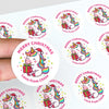 Unicorn Christmas Gift Stickers – Personalised Name Label - Sticksy Prints Australia