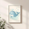 Whale Nursery Wall Art Print | Ocean Animal Watercolour | Digital Download