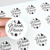 “Witch, Please” (Black & White Edition Candle Label Stickers - Sticksy Prints Australia