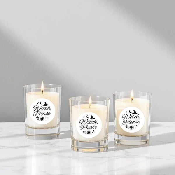 “Witch Please” (Black & White Edition Candle Label Stickers