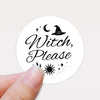 “Witch, Please” (Black & White Edition Candle Label Stickers - Sticksy Prints Australia