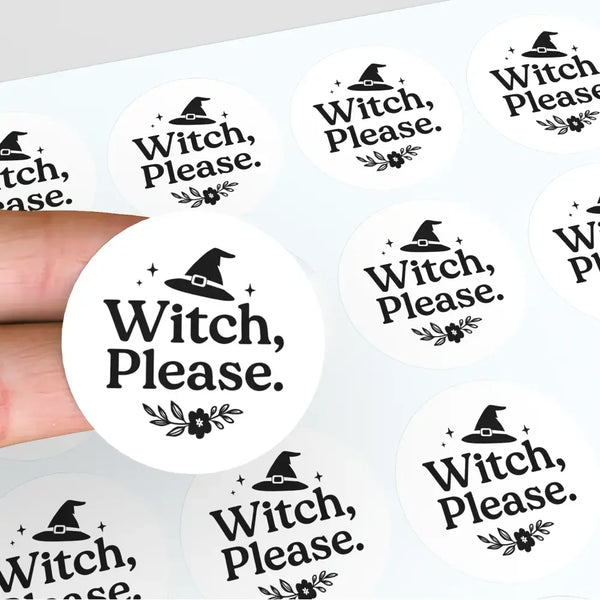 “Witch, Please” Candle Label Stickers - Sticksy Prints Australia