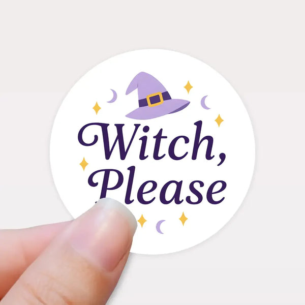 “Witch, Please” Candle Label Stickers - Sticksy Prints Australia