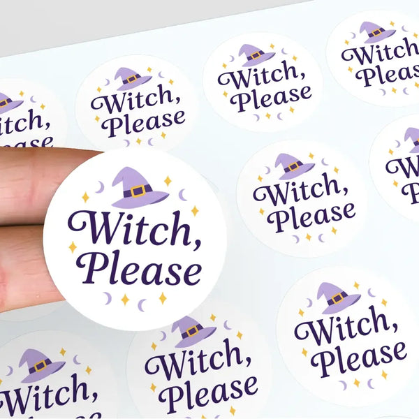 “Witch, Please” Candle Label Stickers - Sticksy Prints Australia