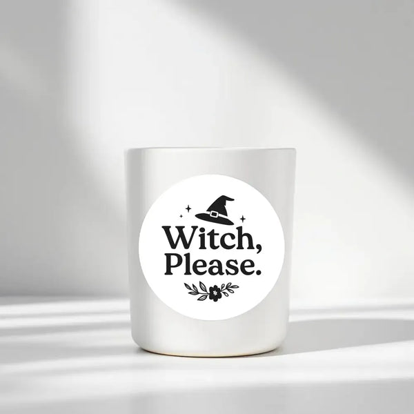 “Witch, Please” Candle Label Stickers - Sticksy Prints Australia