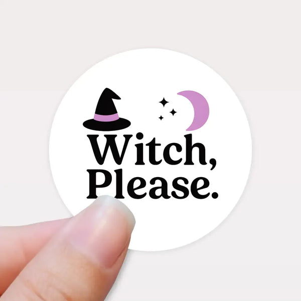 “Witch, Please.” (Lilac Edition) Candle Label Stickers - Sticksy Prints Australia