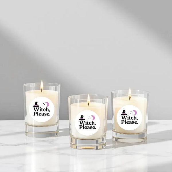 “Witch, Please.” (Lilac Edition) Candle Label Stickers - Sticksy Prints Australia