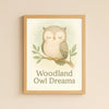 Woodland Owl Dreams Nursery Wall Art Print – Sleepy Owl Printable (Digital Download)