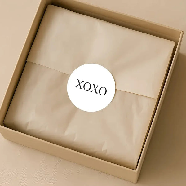 XOXO Valentine Stickers – Minimalist Romantic Gift Seals - Sticksy Prints Australia