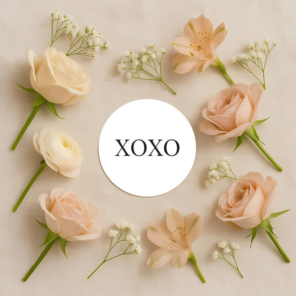 XOXO Valentine Stickers – Minimalist Romantic Gift Seals