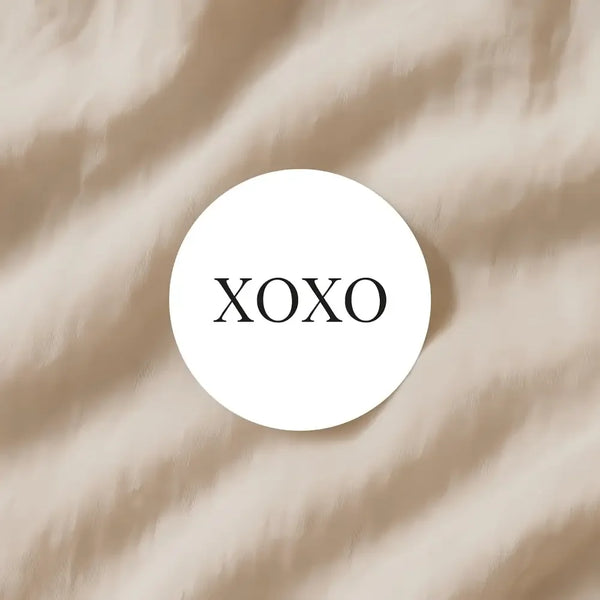XOXO Valentine Stickers – Minimalist Romantic Gift Seals - Sticksy Prints Australia