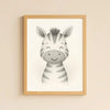 Zebra Nursery Wall Art Print – Safari Animal Watercolour (Digital Download) - Sticksy Prints Australia