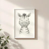 Zebra Nursery Wall Art Print – Safari Animal Watercolour (Digital Download) - Sticksy Prints Australia