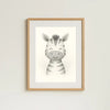 Zebra Nursery Wall Art Print – Safari Animal Watercolour (Digital Download) - Sticksy Prints Australia