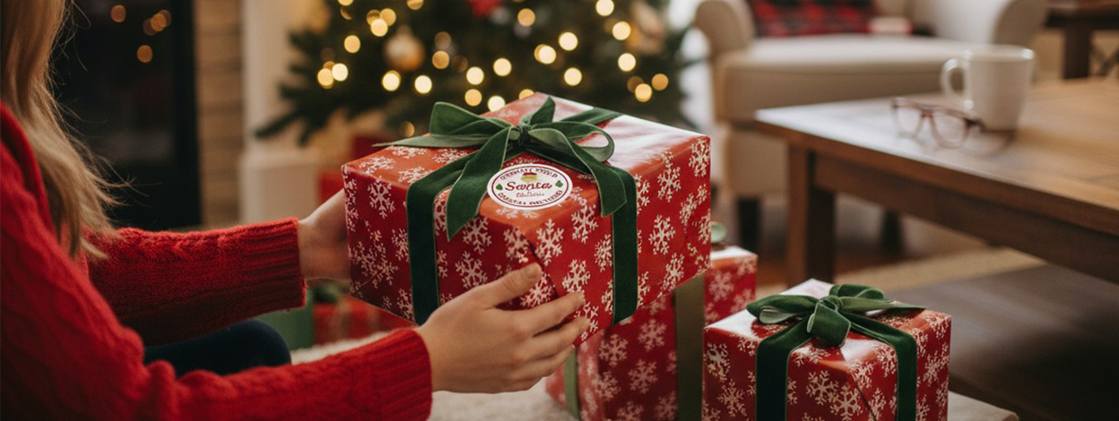 Santa will make your sticker gifts extra special