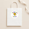 Personalised Kids Birthday Stickers Lion Rainbow Thank You Name Party Favour