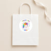 Personalised Kids Birthday Stickers Unicorn Rainbow Thank You Name Party Favour