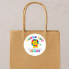 Personalised Kids Birthday Stickers Lion Rainbow Thank You Name Party Favour