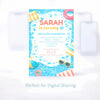 Editable Pool Party Birthday Invitation – Canva Template (4×6 inch) - Sticksy Prints Australia