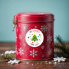 Personalised Kids Christmas Sticker Labels Cute Trees Stars From Santa