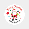 Personalised Kids Christmas Sticker Labels Santa Xmas