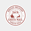 Personalised Christmas Sticker Labels North Pole Special Delivery Name