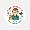 Personalised Male Vet Christmas Stickers – Custom Business Holiday Labels