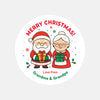 Personalised Kids Christmas Sticker Labels Mr. and Mrs Clause