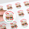 Personalised Kids Christmas Sticker Labels Mr. and Mrs Clause