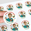 Personalised Male Teacher Christmas Stickers – Custom Holiday Stickers for Teachers