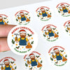Personalised Builder Tradie Christmas Stickers – Merry Christmas Design