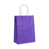 20pcs Dark Purple Kraft Paper Gift Bags with Handles - Small 15x21cm Eco-Friendly Carry Bag for Party Favours & Retail - Sticksy Prints Australia